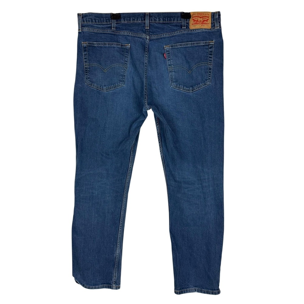 Levi's 502 Jeans Mens 42x32 Blue Medium Wash Regular Tapered Leg Stretch Denim - Picture 2 of 16